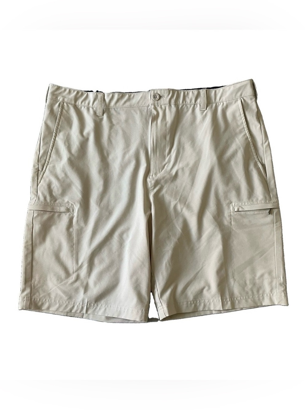 IZOD Golf Shorts Men's 40 Beige Performance Stretch Cargo Golf Casual Shorts